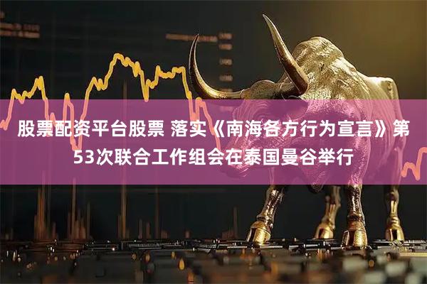 股票配资平台股票 落实《南海各方行为宣言》第53次联合工作组会在泰国曼谷举行